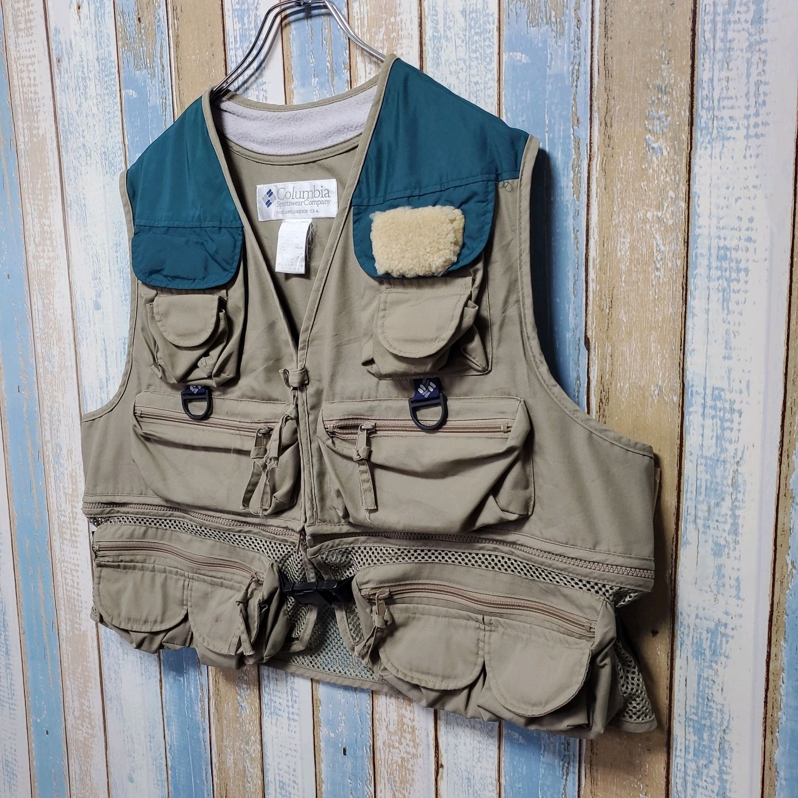 HB138☆コロンビア☆フィッシングベスト☆PFG☆ヴィンテージ☆90s☆XL