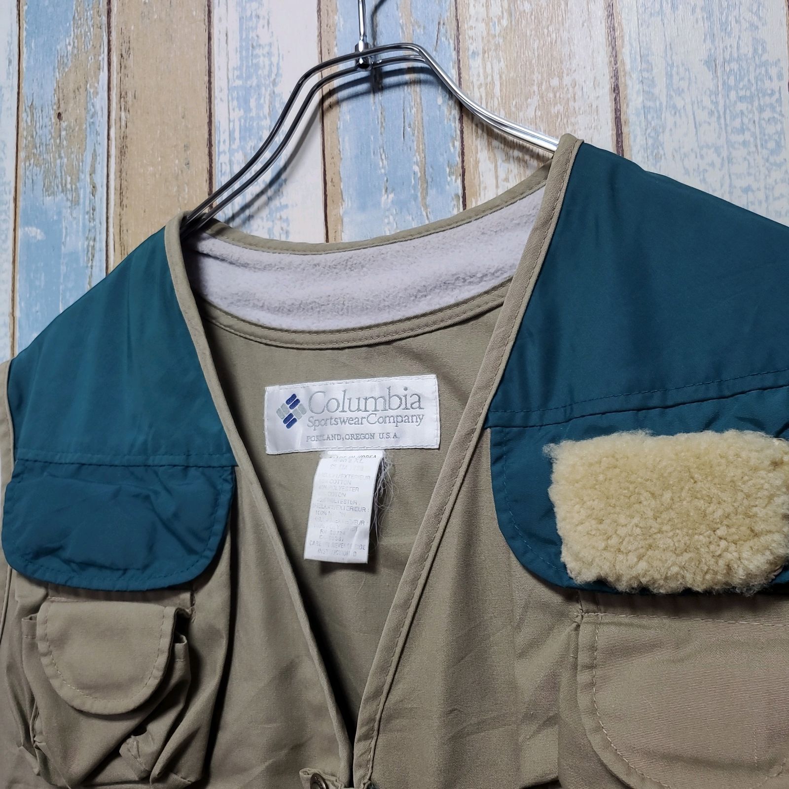 HB138☆コロンビア☆フィッシングベスト☆PFG☆ヴィンテージ☆90s☆XL 