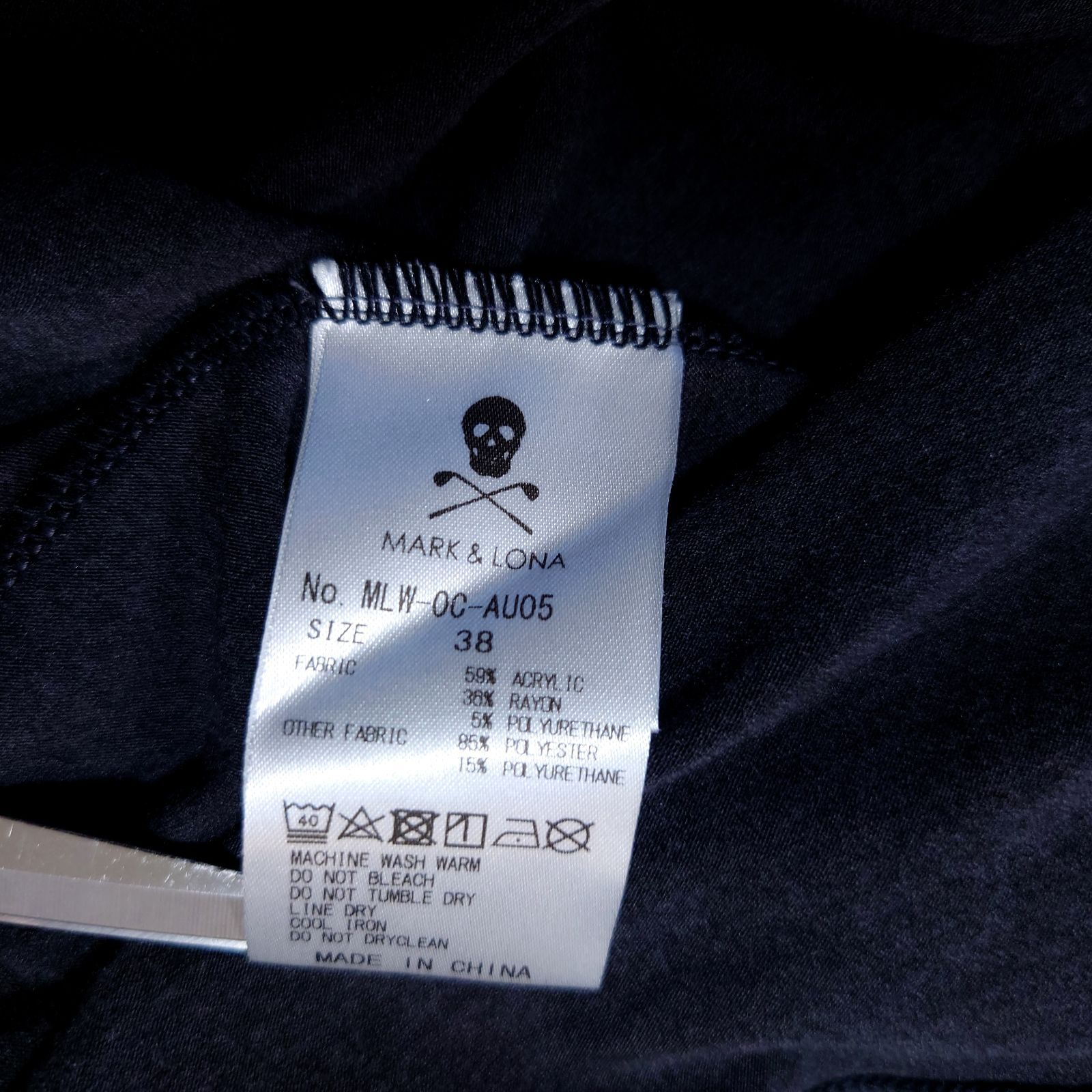 極美品 MARK&LONA GOLF ハイネック マイクロフリース カモフラ