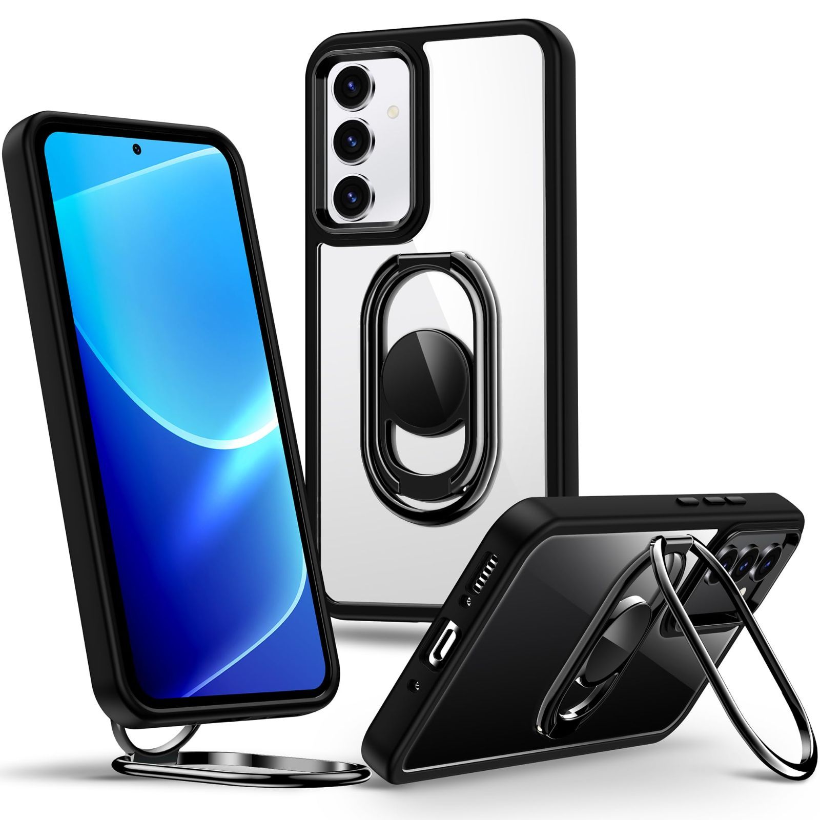 高品質，爆買い 【人気商品】Rockaway 互換性 Samsung Galaxy A53 5G用 ケース SC-53C SCG15 カバー スマホリング スマホグリップ 角度調節可能 折り畳み 耐衝撃 スタンド機能 軽量 落下防止 スマホケース ギャラクシーA5 その他