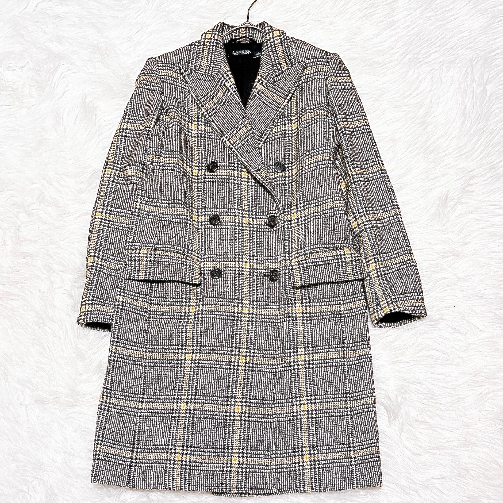 LAUREN RALPH LAUREN グランチェック ダブルコート サイズ2 - メルカリ