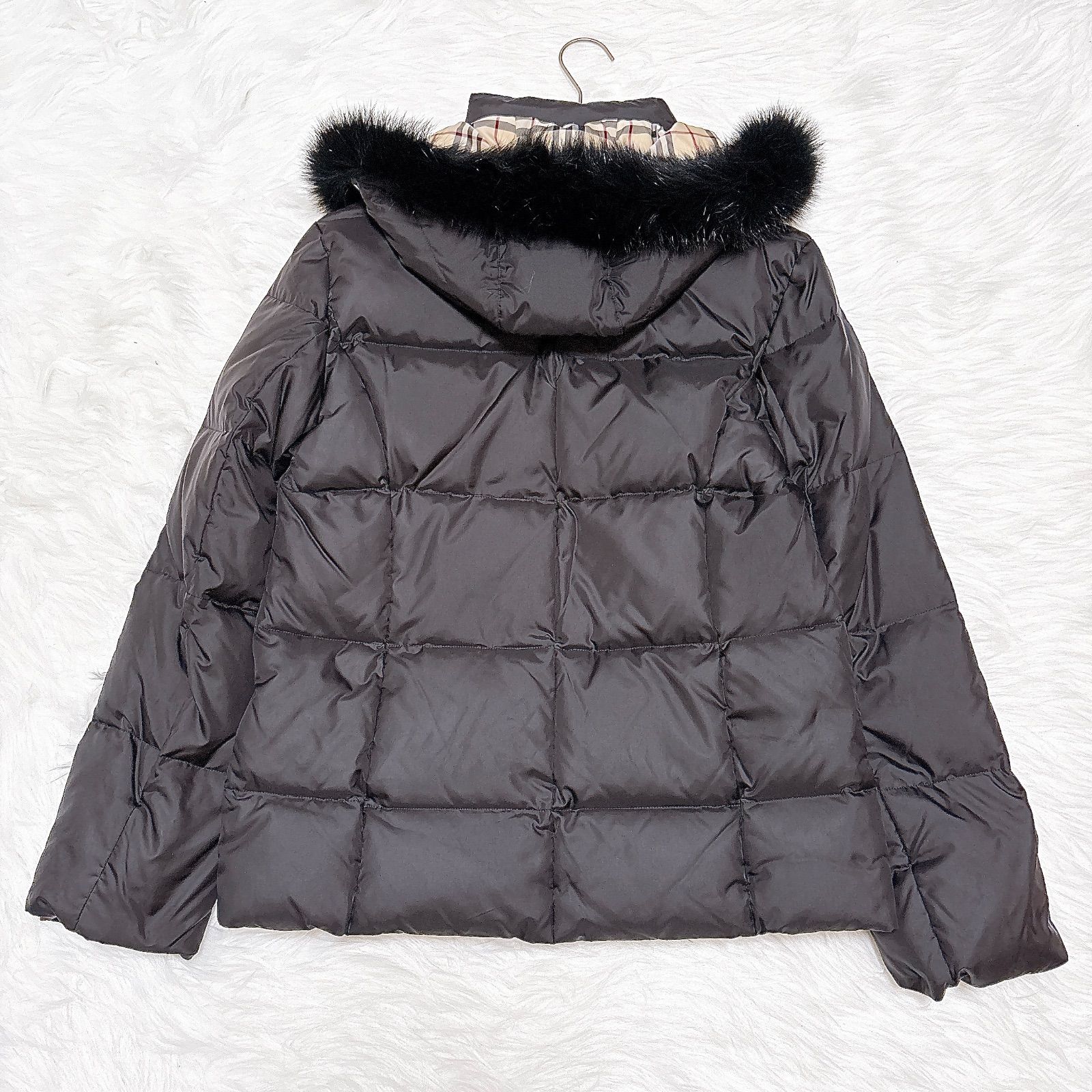 バーバリーロンドン 3way ダウン ブルーフォックス FS345-855-09