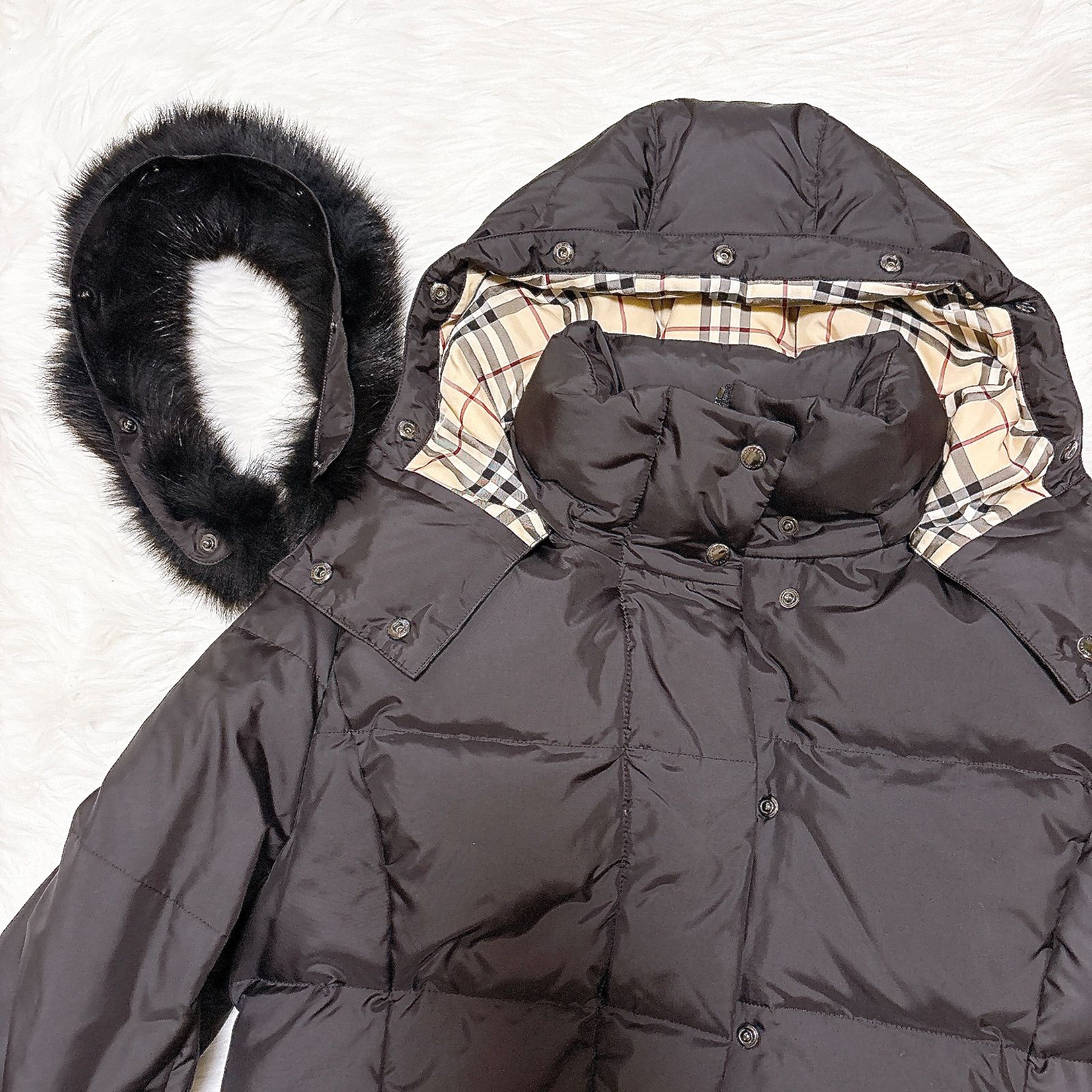 バーバリーロンドン 3way ダウン ブルーフォックス FS345-855-09