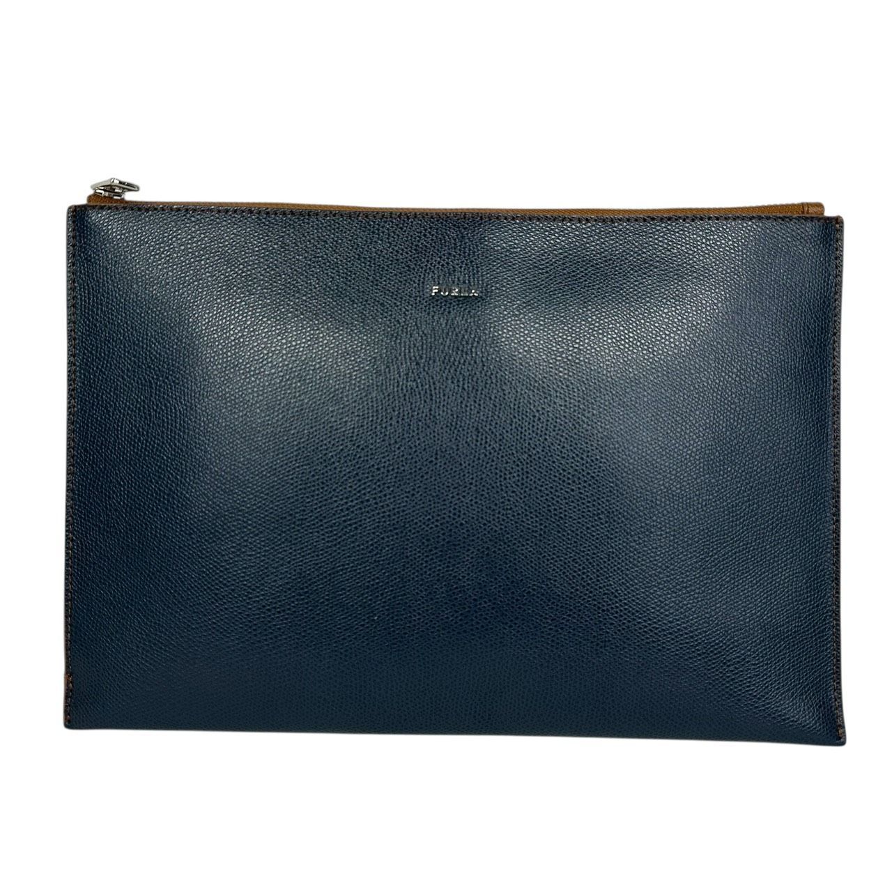 B4303】 FURLA フルラ クラッチバッグ セカンドバッグ ポーチ ネイビー