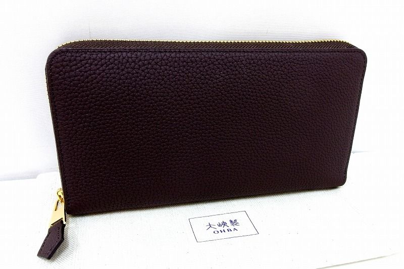 美品　大峽製鞄　ポケットブック　長財布　ラウンドジップ　ブラック 225614】OHBA 大峽製鞄 『ポケットブック』 ラウンドジップ束入れ 長