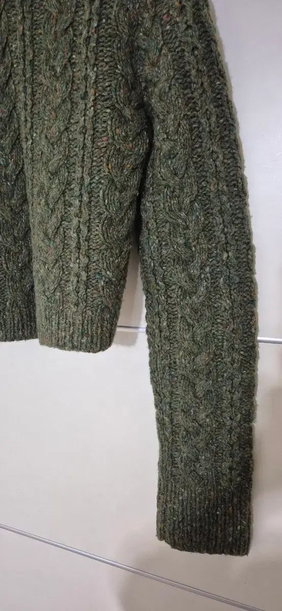 ポロ カシミア 節約 クロップドカーディガン ハンドニット ケーブル