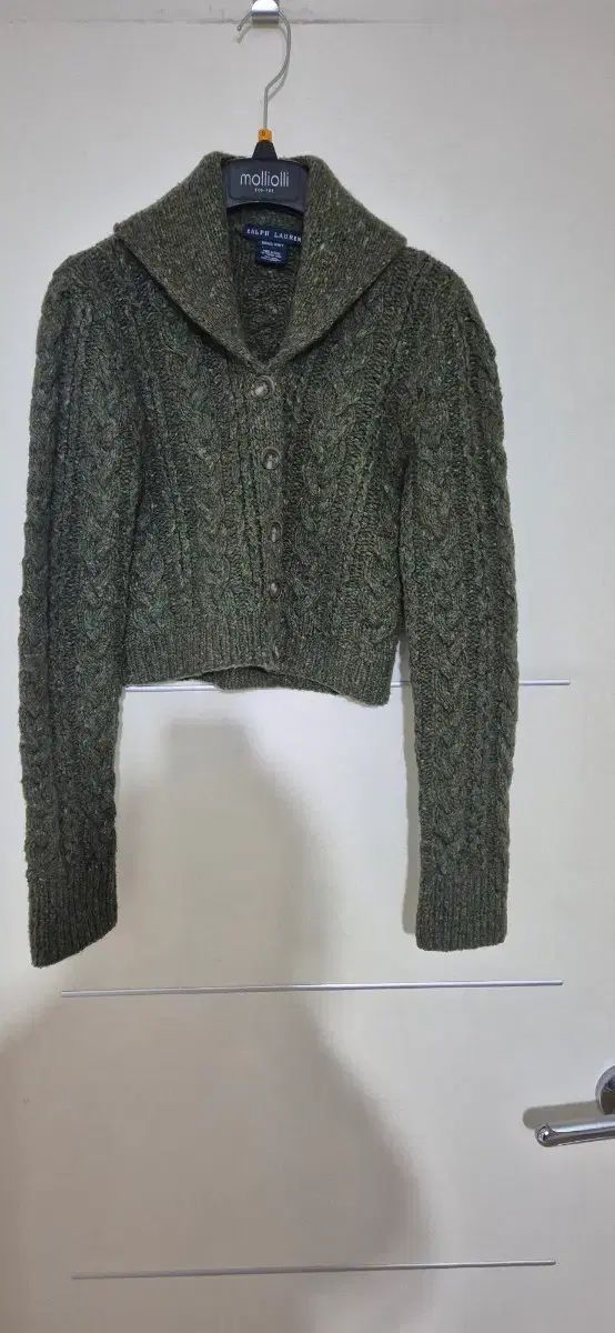 【極美品】ポロバイラルフローレン　ニットカーディガン　ウール100% XL相当 POLO RALPH LAUREN（ポロ ラルフ ローレン）の「ケーブルニット ウール