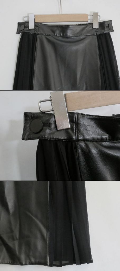 新品アドーア　レザースカート セール】 ◇メタリックフェイクレザースカート （スカート）｜ADORE