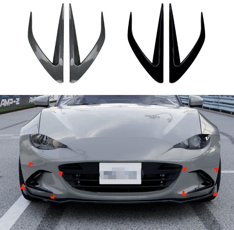 マツダ ロードスター ND型 MX-5 フロント フォグ カバー ABS製 グロス