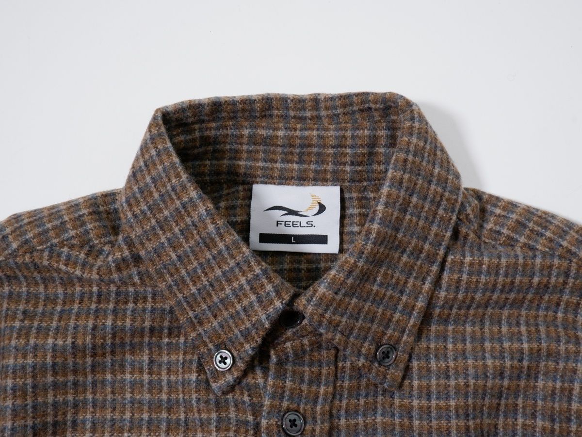 feels. OMBRE CHECK OUTER SHIRT 上杉柊平 FEELS.フィールズ上杉柊平デザイン OMBRE CHECK OUTER SHIRT BLUE