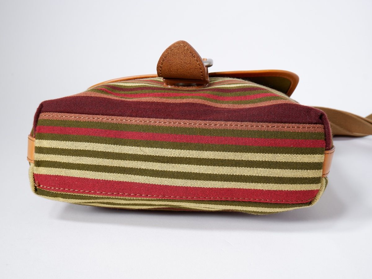 未使用級✨ポールスミス ボディバッグ マルチストライプ 斜め掛け レザー Paul Smithポールスミス キャンバス×レザー 販売済み マルチボーダー