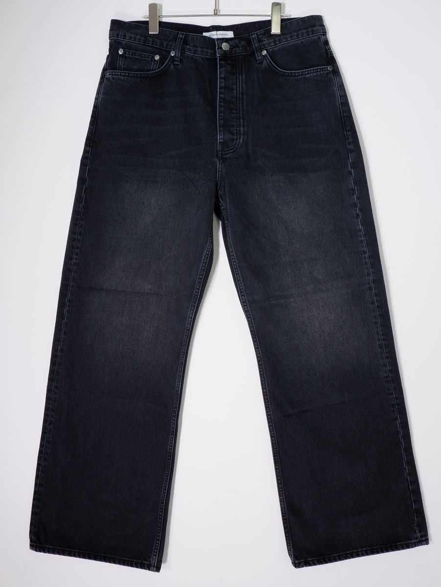 NO MAINTENANCEノーメンテナンス 2025AW BAGGY DENIM WASHED BLACKウォッシュドブラック バギーデニム新品【W34】【MDNA80354】