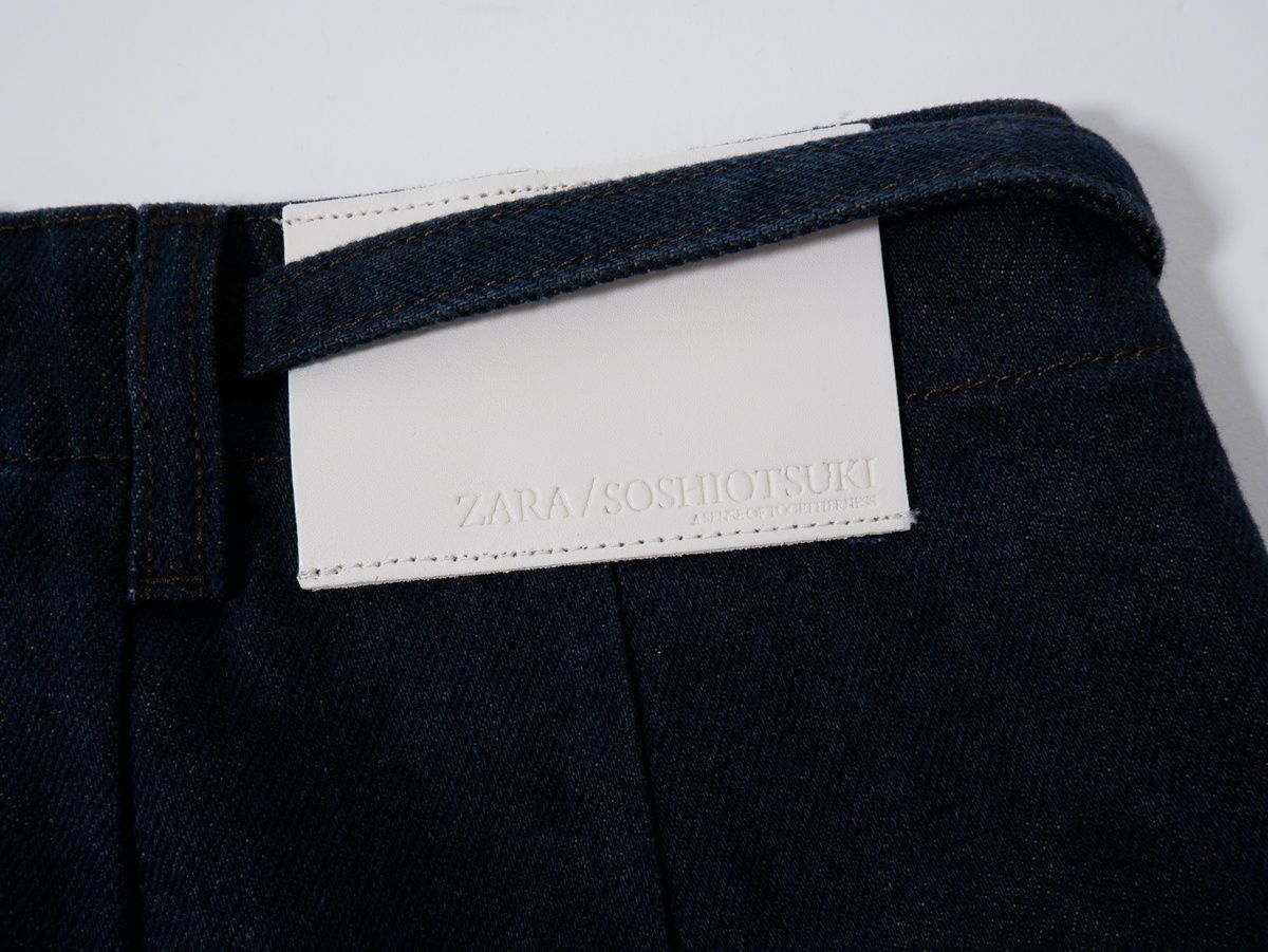 ZARAザラ SOSHIOTSUKI ベスト x ZARA ワイドレッグプリーツデニム