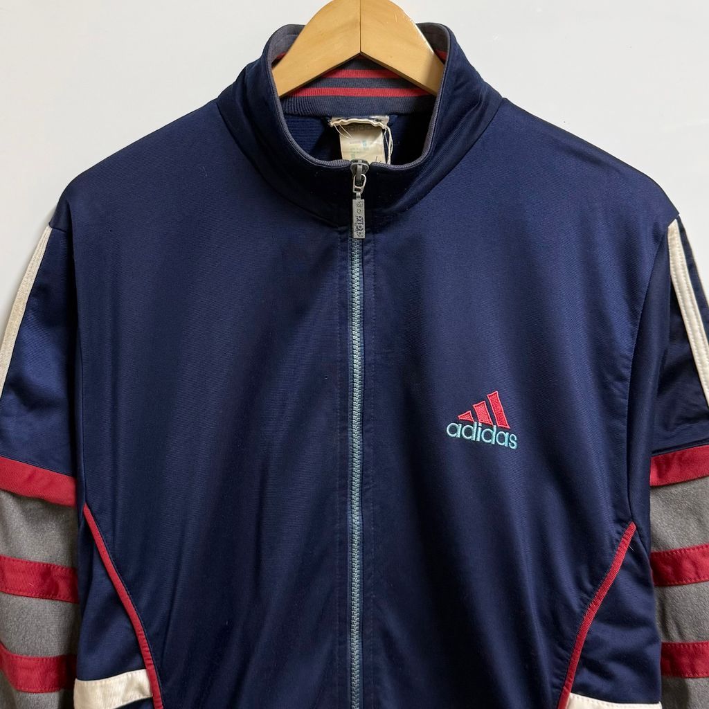 専用 80s adidas トラックジャケット アディダス ジャージ adidas アディダス トラックジャケット 80s M 緑 黒 青 刺繍 | fuufu