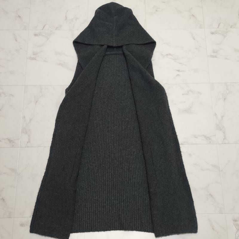 フォクシー カシミアウール ニットジレ ロングベスト フーディ ニット