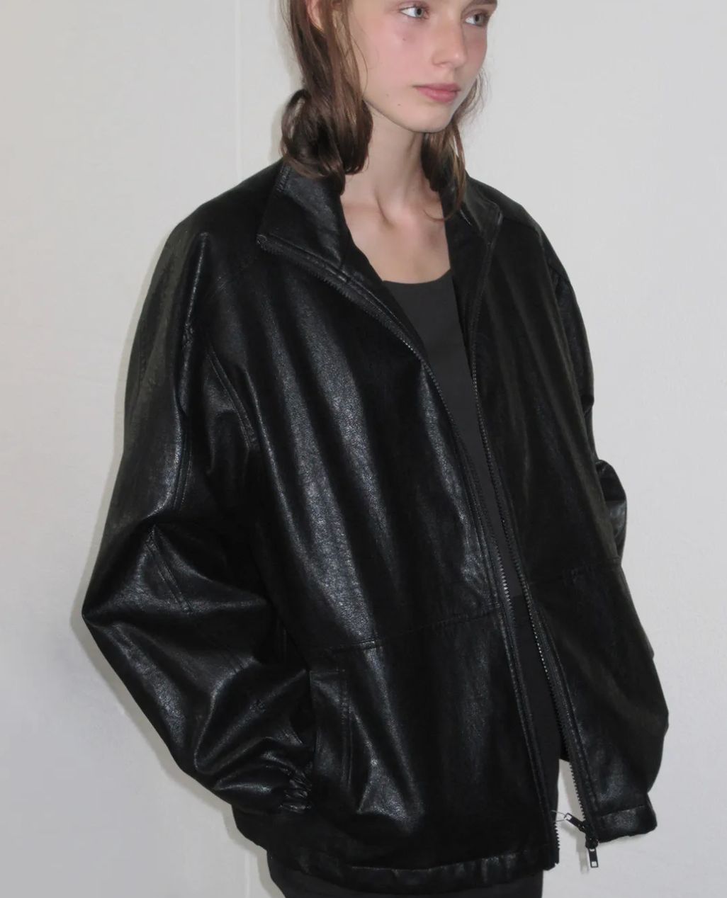 ジャケット・アウター LOW CLASSIC : PADDED ZIP-UP BLOUSON LOW CLASSIC Padded Zip-up Blouson Jacket in Black