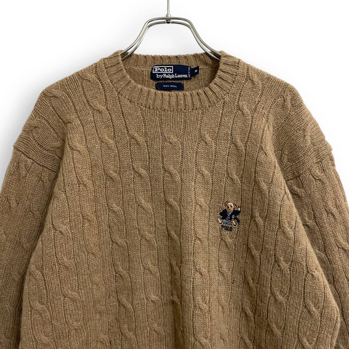 R2562/ 90s POLO RALPH LAUREN ポロ ラルフローレン ポロベア ケーブル