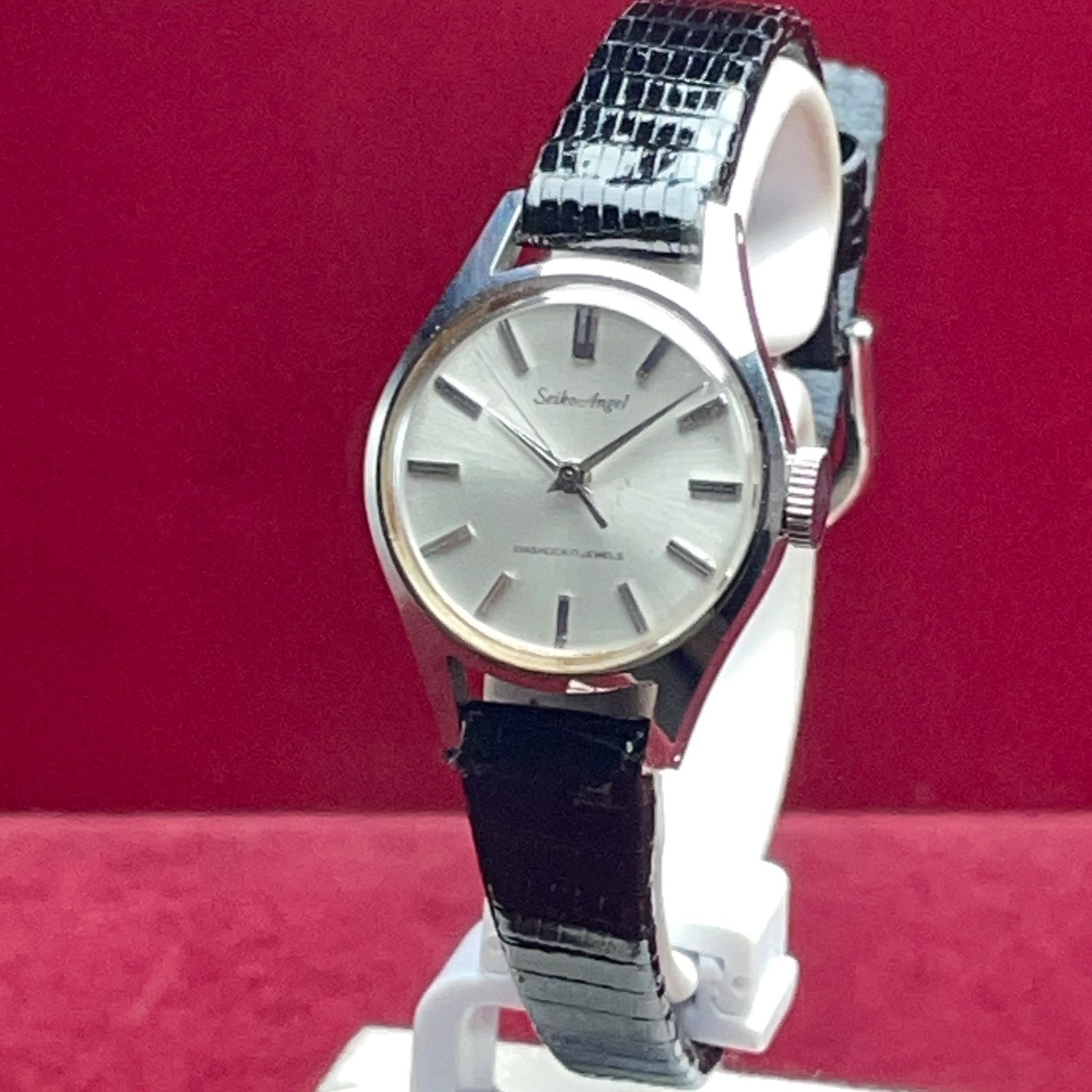 OH済 1966年製 ストア SEIKO Angel 手巻 17石 日本製 革ベルト新品
