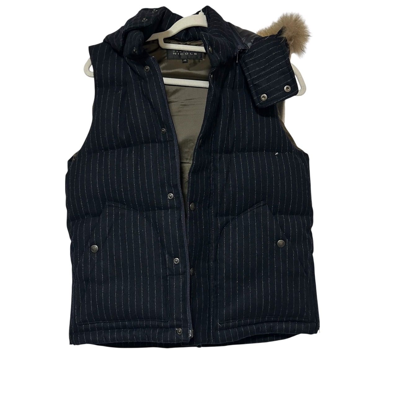 zm1682 monsieur NICOLE ムッシュニコル フードダウンベスト