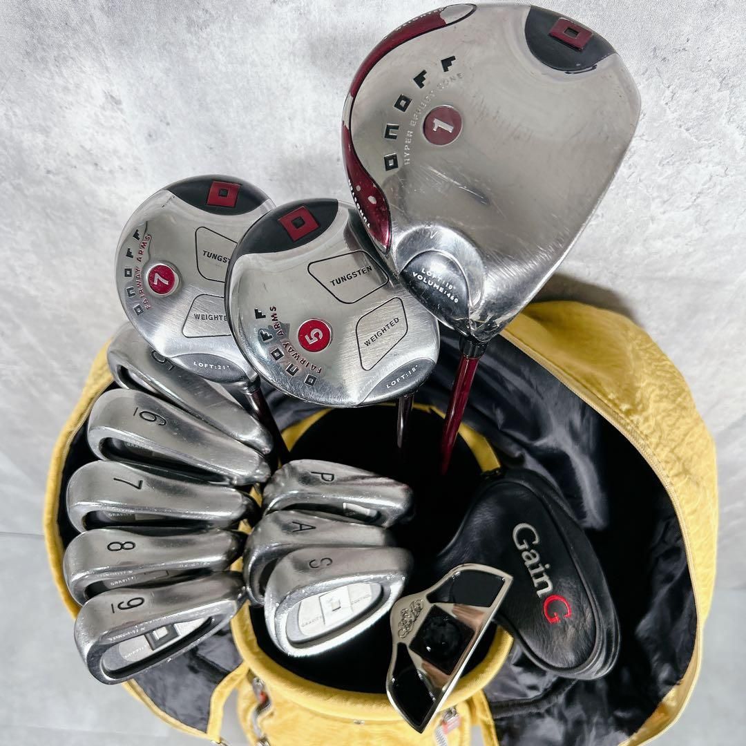 V614 オノフ メンズ ゴルフ クラブ セット 13点 黄色 キャディバッグ V614 オノフ メンズ ゴルフ クラブ セット 13点 黄色 キャディバッグ