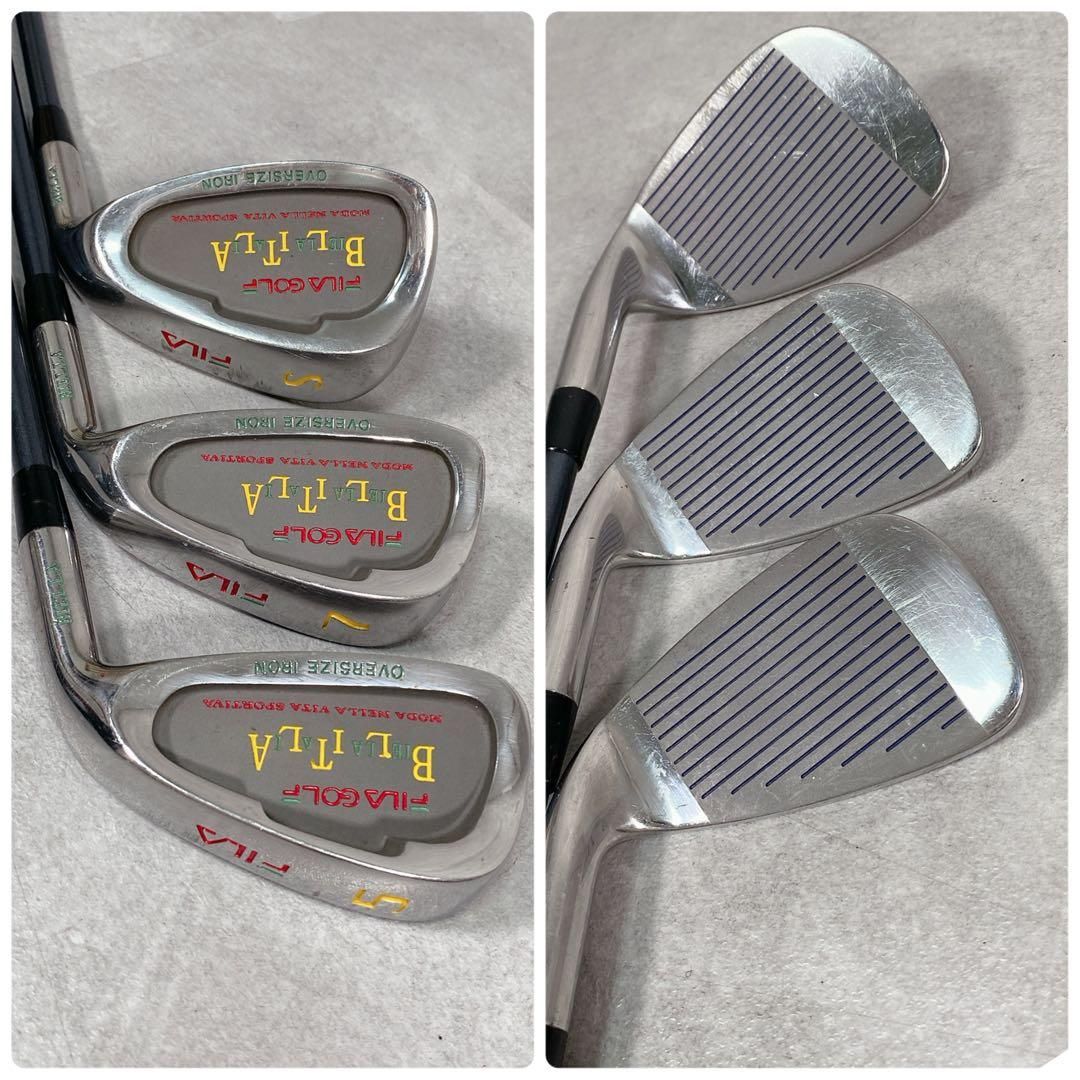 FILA キャディバッグ クラブ3本 パター1本付き FILA GOLF レディース ハーフセット キャディバック付き