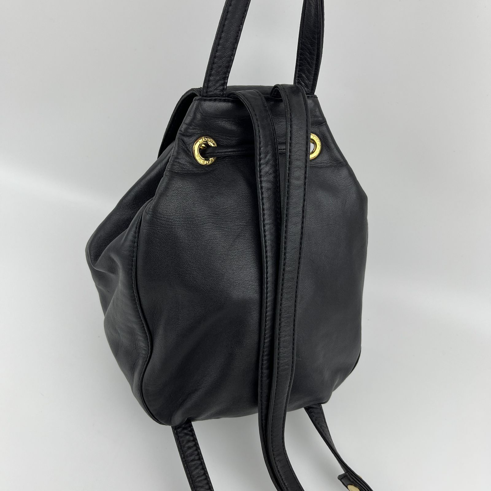中古】LOEWE ロエベ アナグラム リュックサック バックパック ブラック
