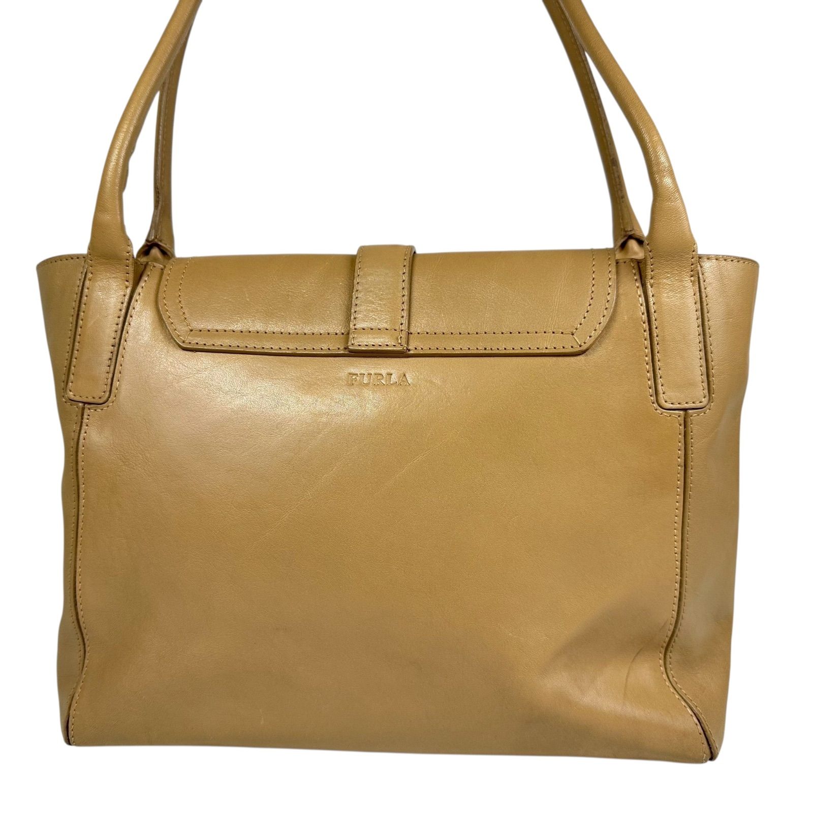 B4314】 FURLA フルラ ハンドバッグ レザー ベージュ トートバッグ 