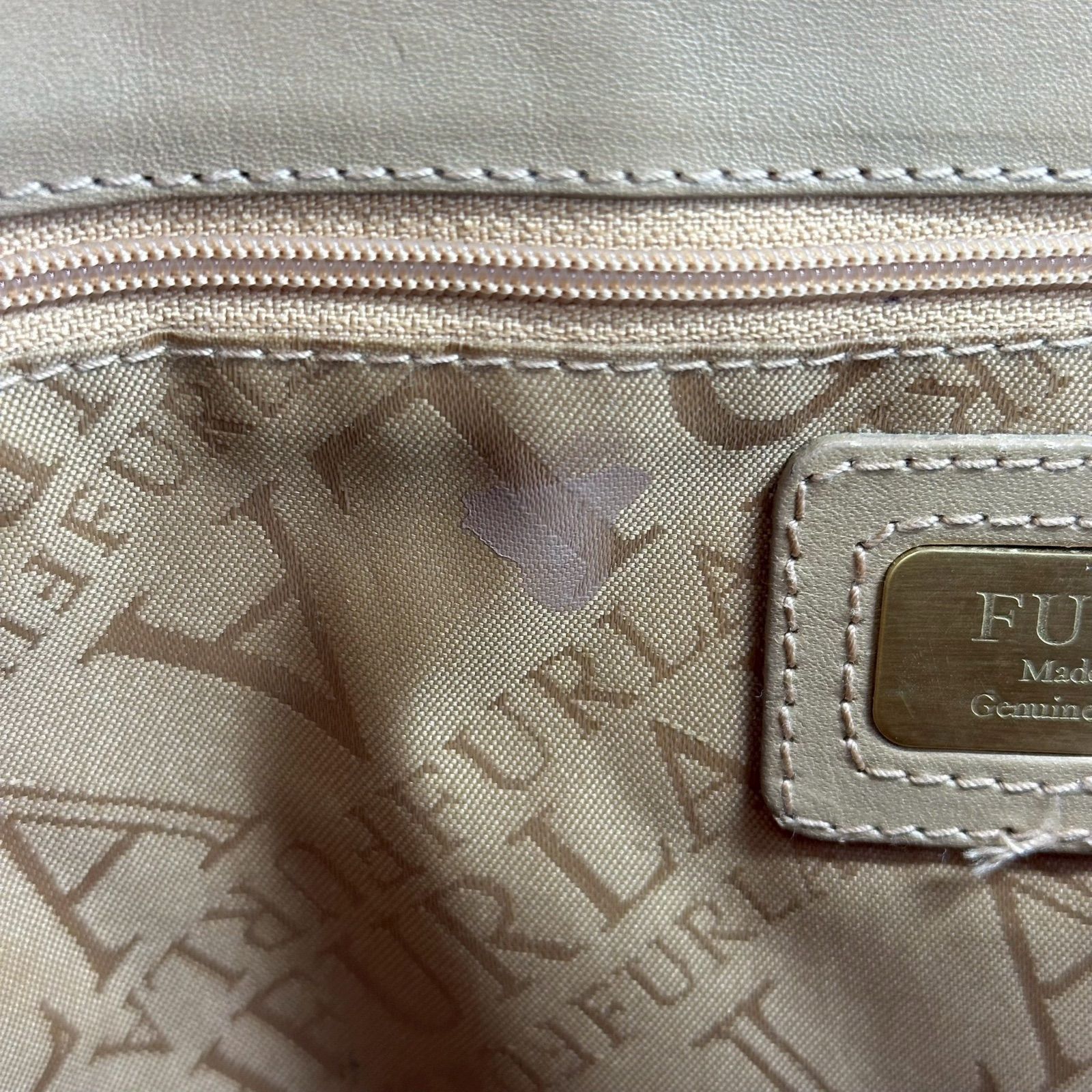 B4314】 FURLA フルラ ハンドバッグ レザー ベージュ トートバッグ 