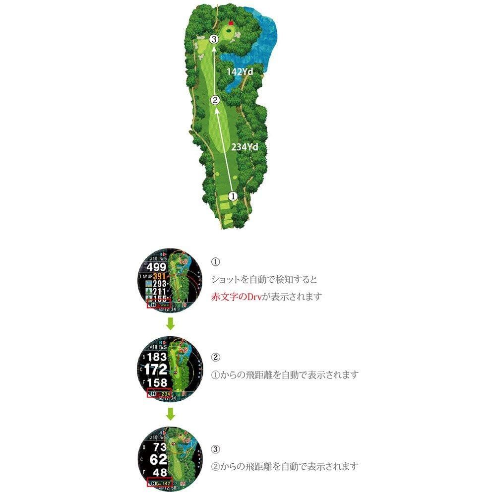 Shot Navi Evolve PRO(ショットナビ) ホワイト 大画面カラー液晶 最新