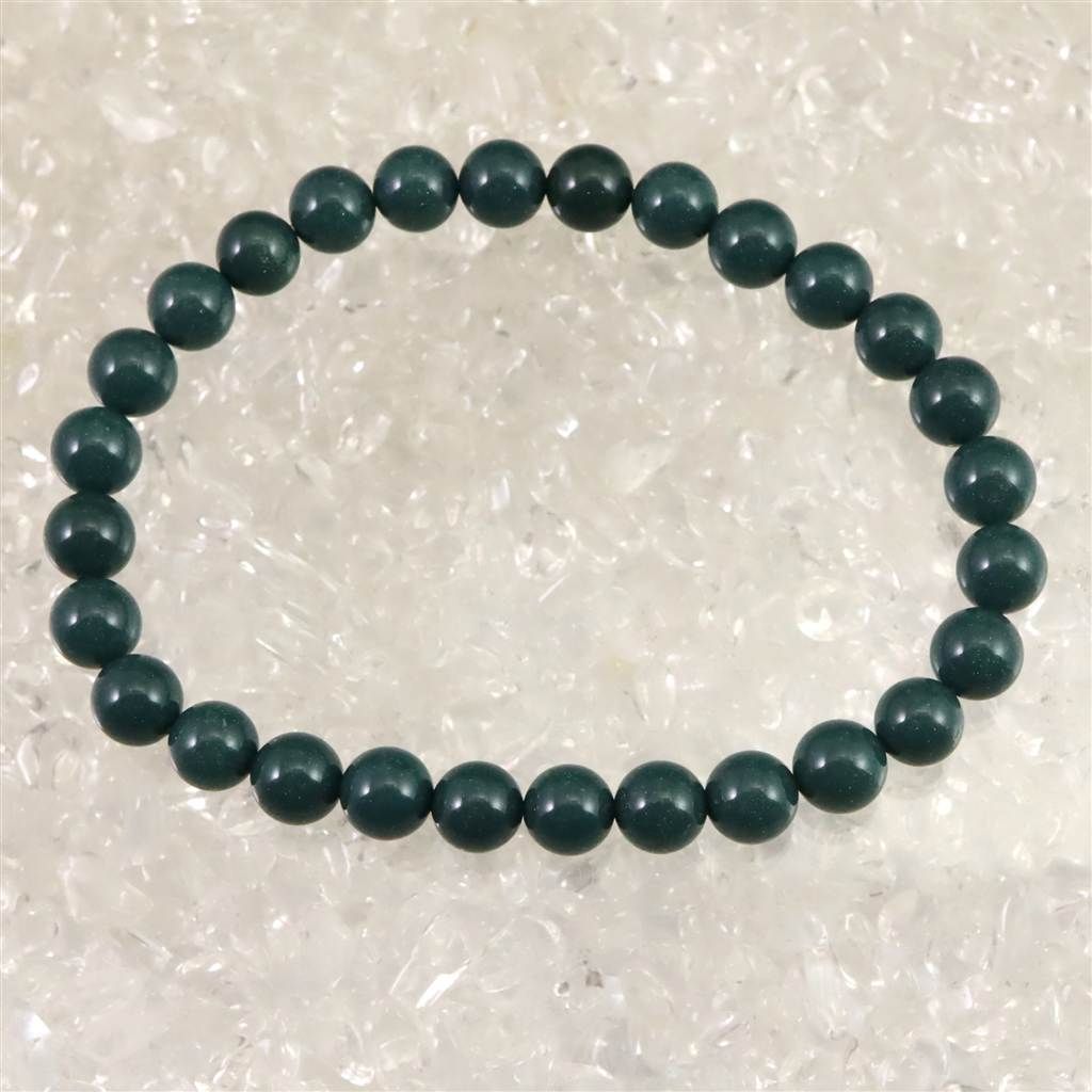 出雲碧玉 出雲石 SA 6mm玉ブレスレット ディレクトリカード付 8.8g