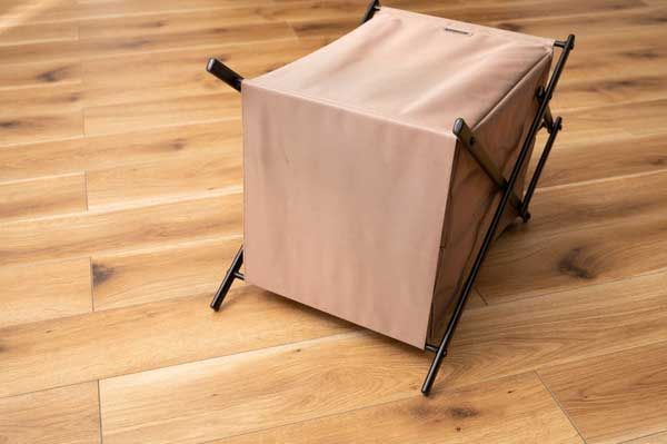 折りたたみ式収納（仕切り付き）バスケットラック（L）「W38×D44