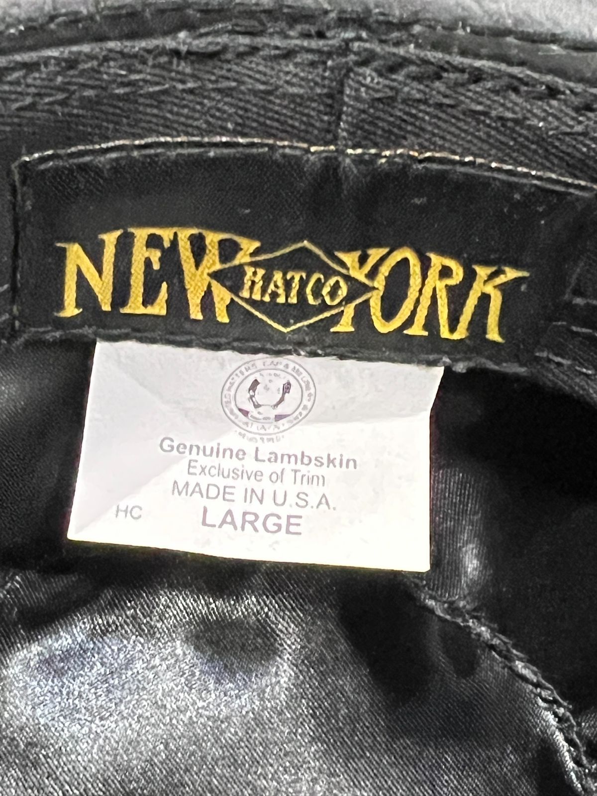 USA製 ニューヨークハット ラムスキン フェドラ 中折れ レザーハット