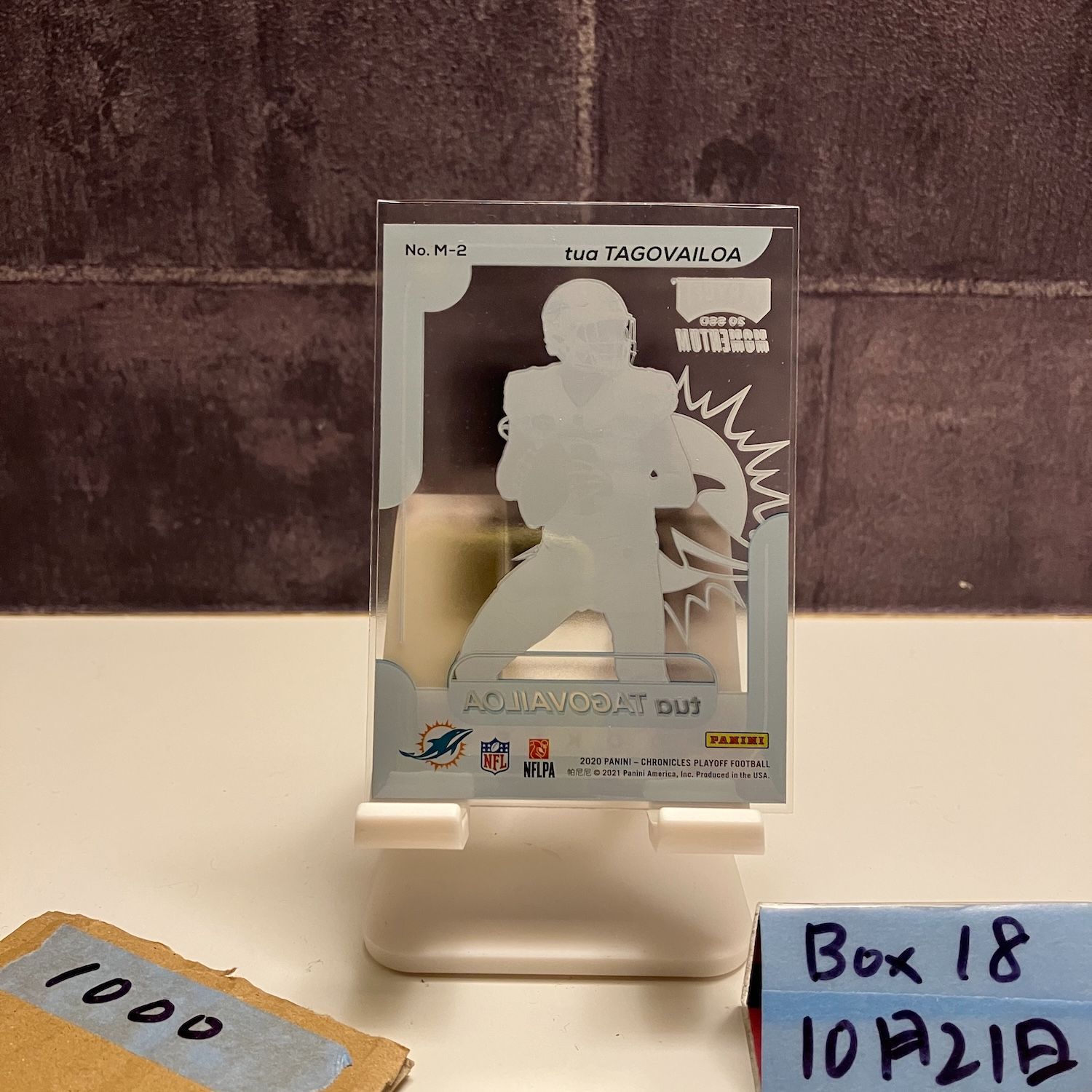 2020 Panini Tua Tagovailoa Miami Dolphins Playoff Momentum Insert