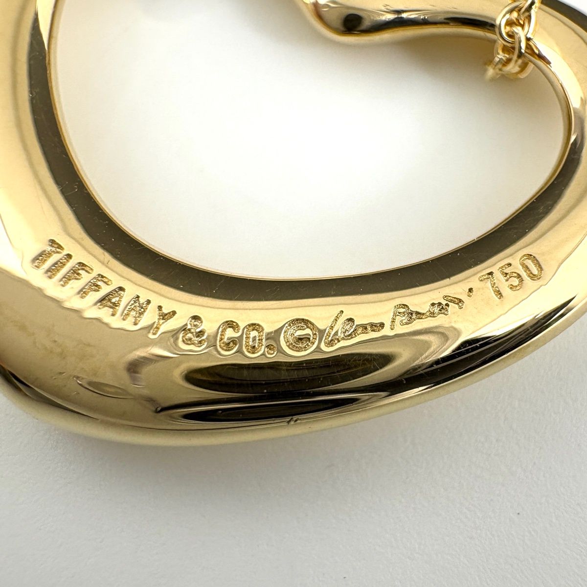 ティファニー TIFFANY&Co. オープン ハート ネックレス YG イエロー