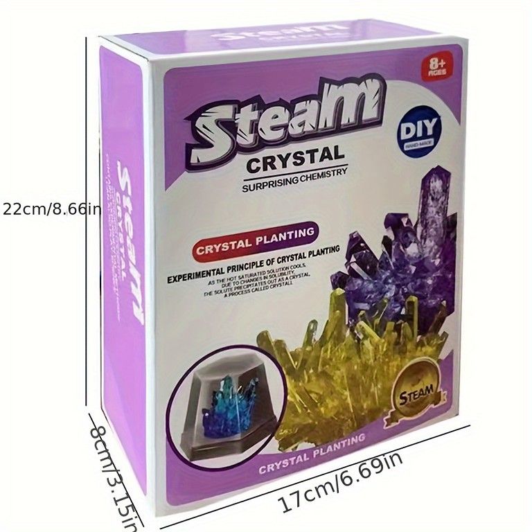 知育玩具】クリスタル育成キット 自由研究 実験セット 理科 科学 鉱物