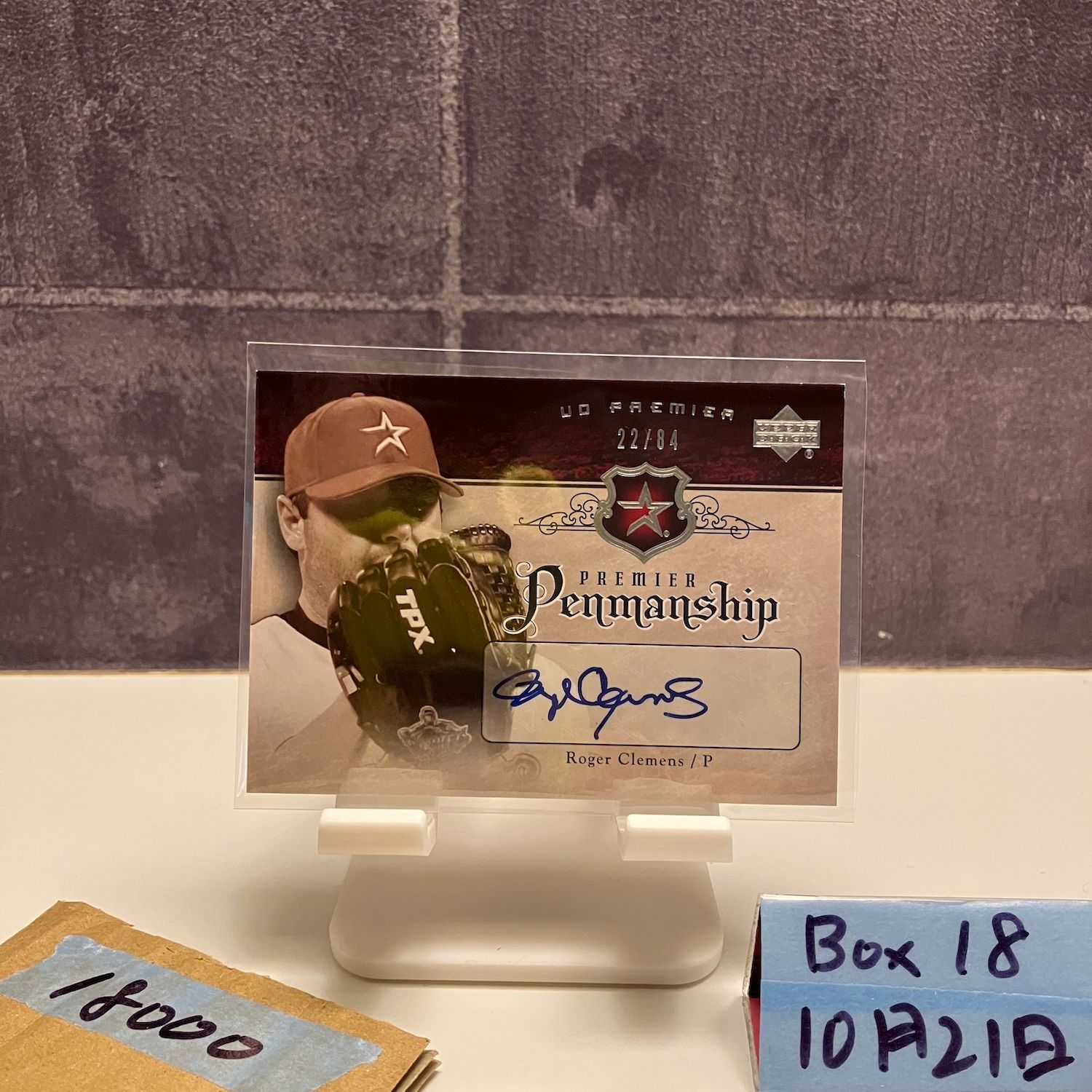 正規品，定番人気 2007 Upper Deck Roger Clemens 22/84 直筆サインカード Houston Astros Premier Penmanship カード MLB