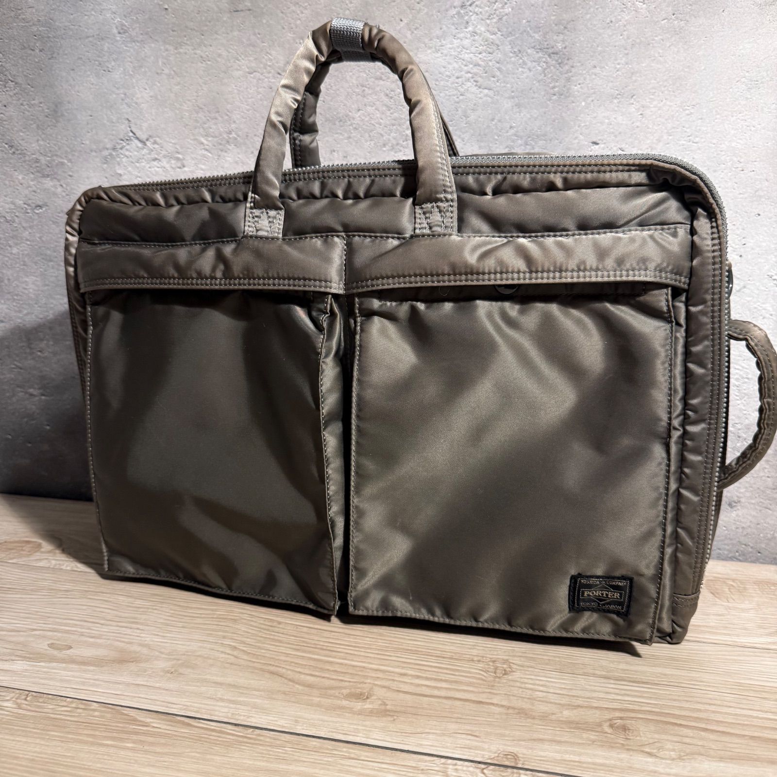 ✨PORTER ポーター タンカー 3WAY ビジネスバッグ シルバーグレー 二層