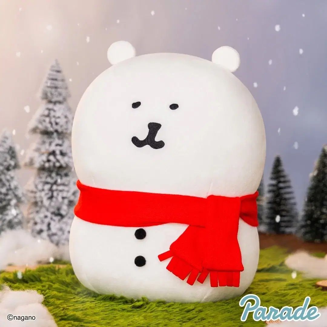 新品パレード ナガノ 自分ツッコミくま 雪だるま BIG ぬい