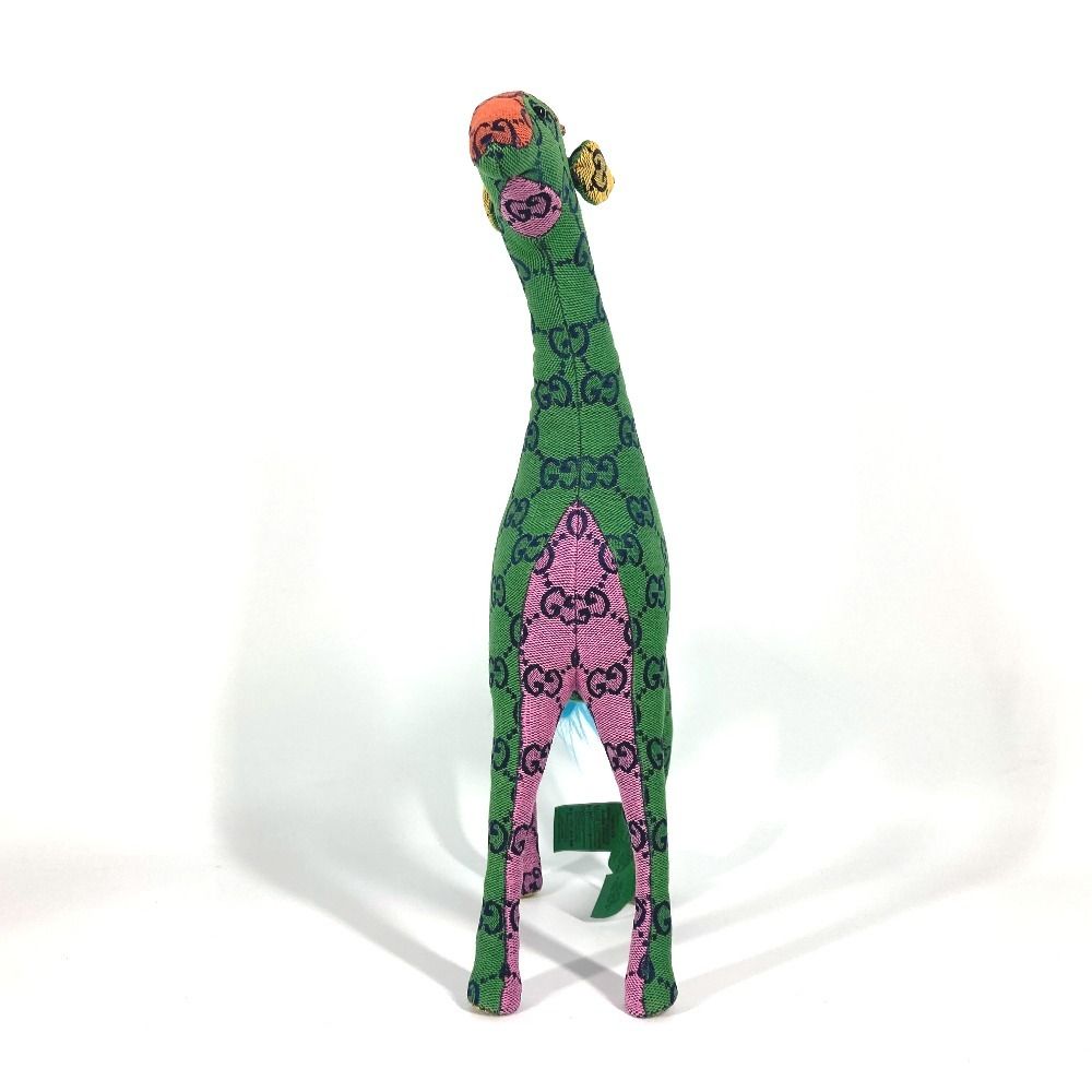 GUCCI キリン型　ぬいぐるみ GUCCI グッチ ぬいぐるみ キリン アニマル 670233 GGキャンバス マルチ
