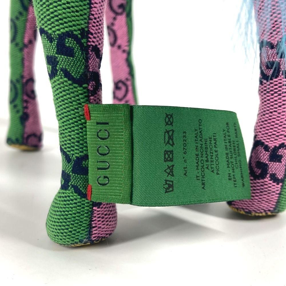 GUCCI グッチ ぬいぐるみ キリン アニマル 670233 GGキャンバス マルチ