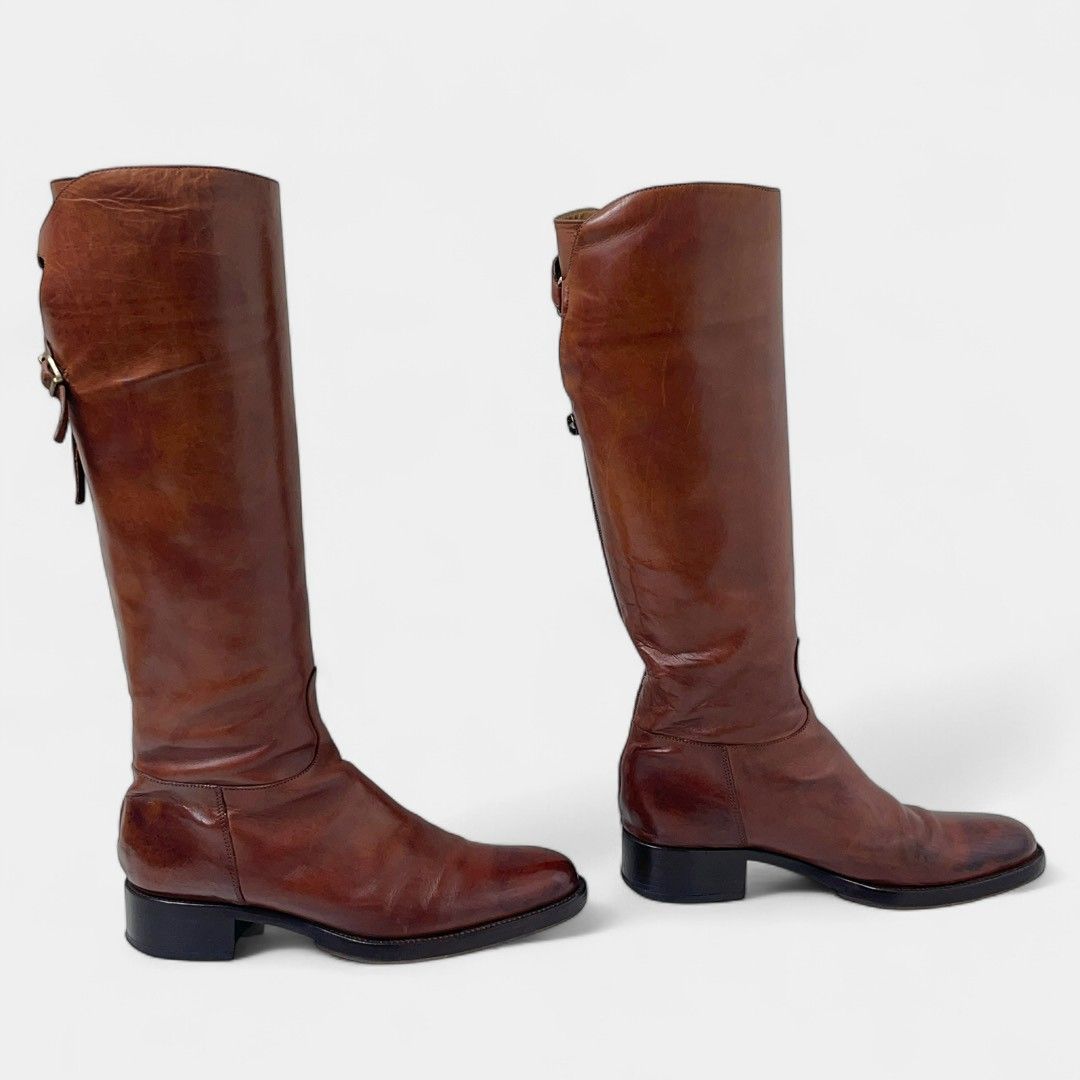 サルトル ジョッキーブーツ ブラウン ロングブーツ 乗馬ブーツ - メルカリ
