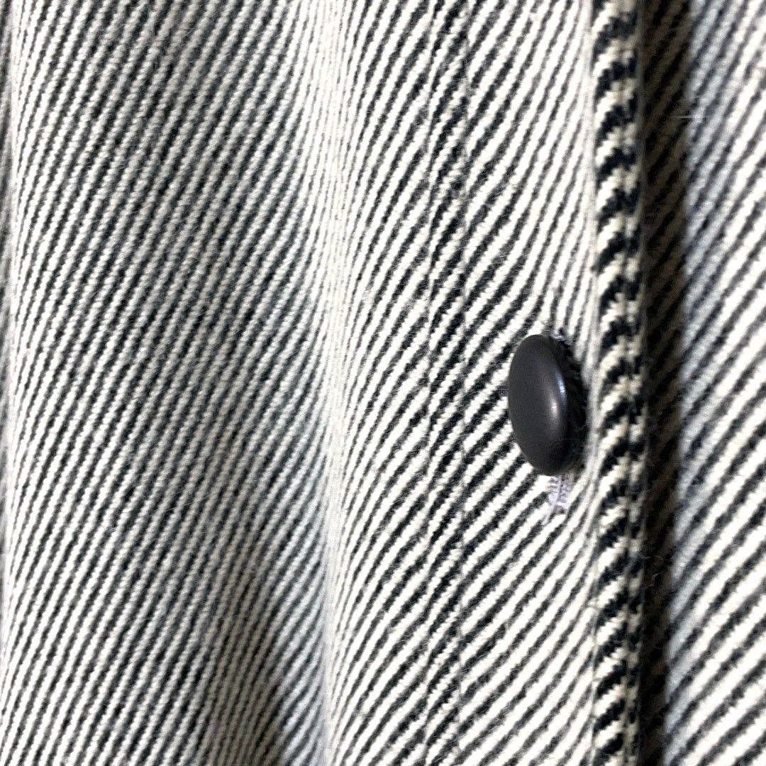 イヴサンローラン　YSL　グレーアンゴラ　ギャザー　ロングコート　ビンテージ イヴサンローラン YSL グレー ツイル アンゴラ ギャザー ロングコート