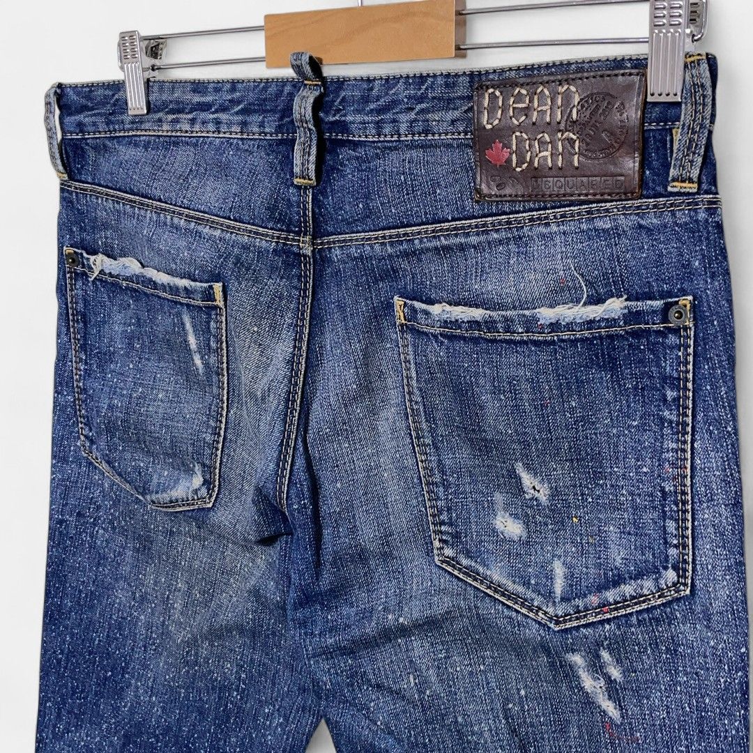 ディースクエアード SLIM JEAN ペイント スリムデニム リペア加工 ディースクエアード SLIM JEAN ペイント スリムデニム リペア加工