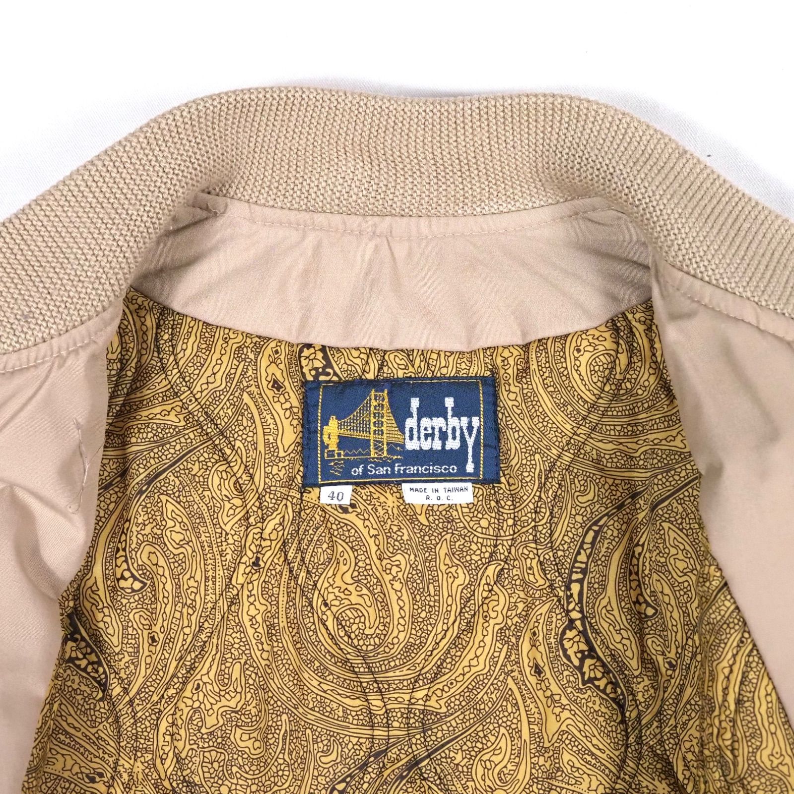 80s Derby of San Francisco Paisley Lined Cup Shoulder Jacket 40 