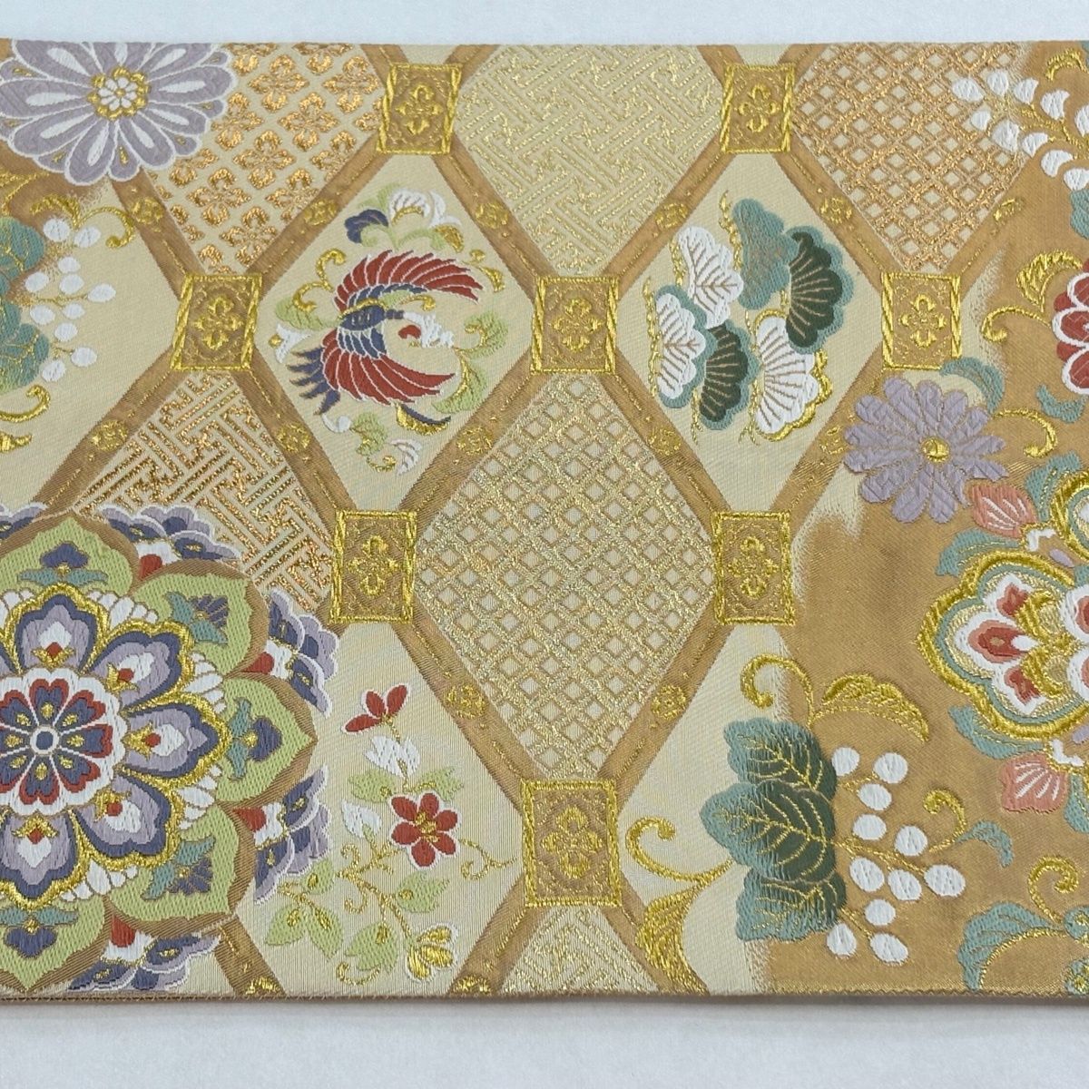 袋帯 秀品 華文 花唐草 箔 金糸 金色 六通 正絹 【中古】 - メルカリ