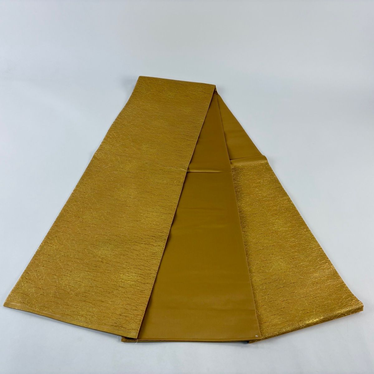美品】 袋帯 秀品 芝 金糸 箔 金色 六通 正絹 【】 【公式通販】