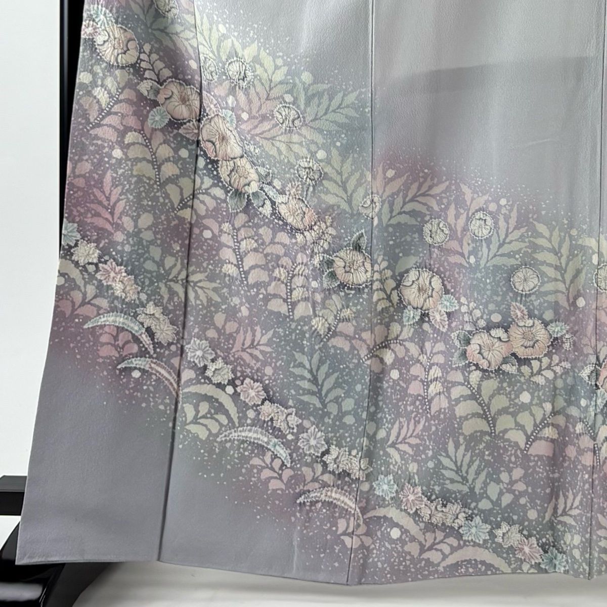訪問着 身丈166cm 裄丈64.5cm M 袷 落款 辻が花柄 椿 絞り 染め分け