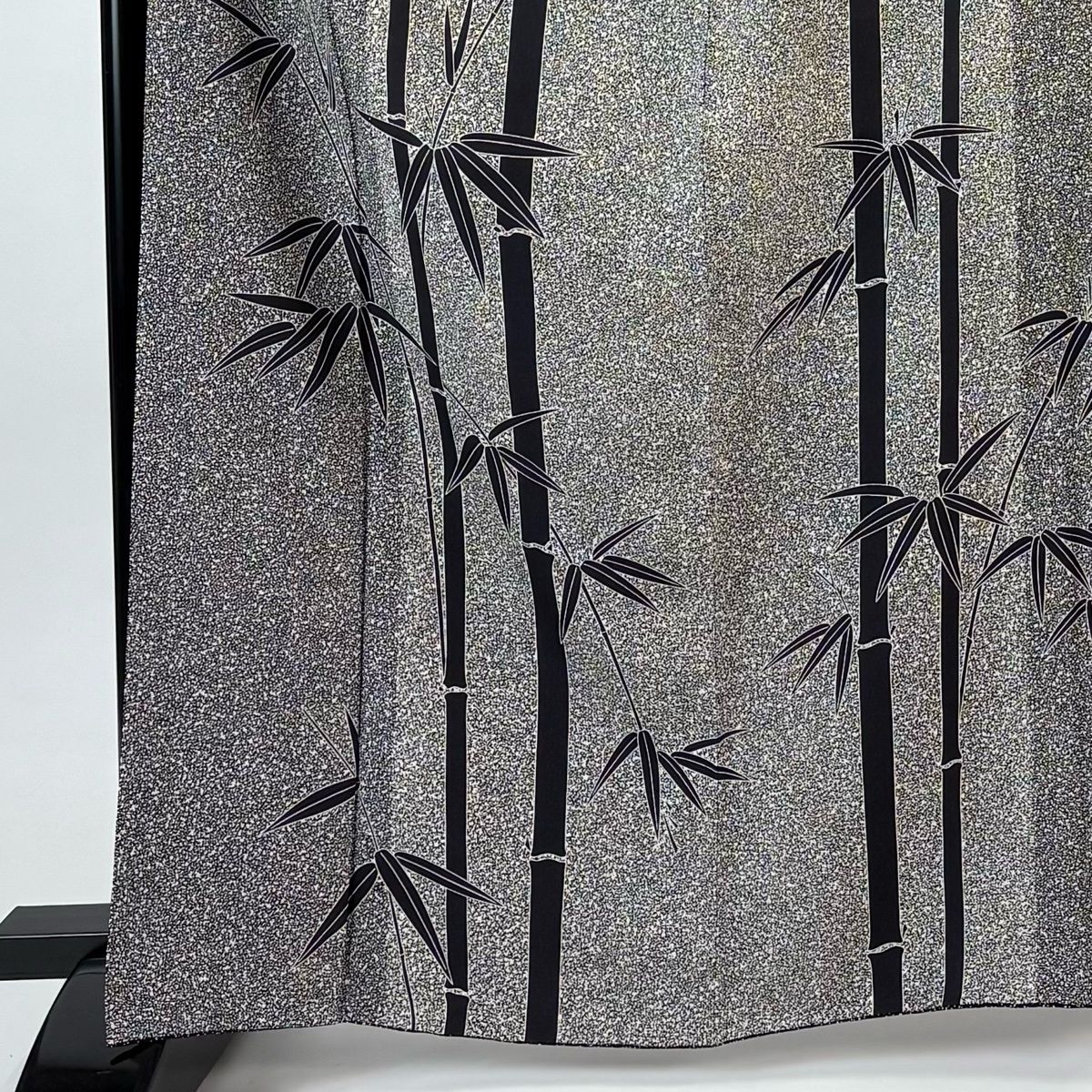 美品】 訪問着 身丈164.5cm 裄丈66.5cm M 袷 川村久太郎 落款 竹 笹 黒