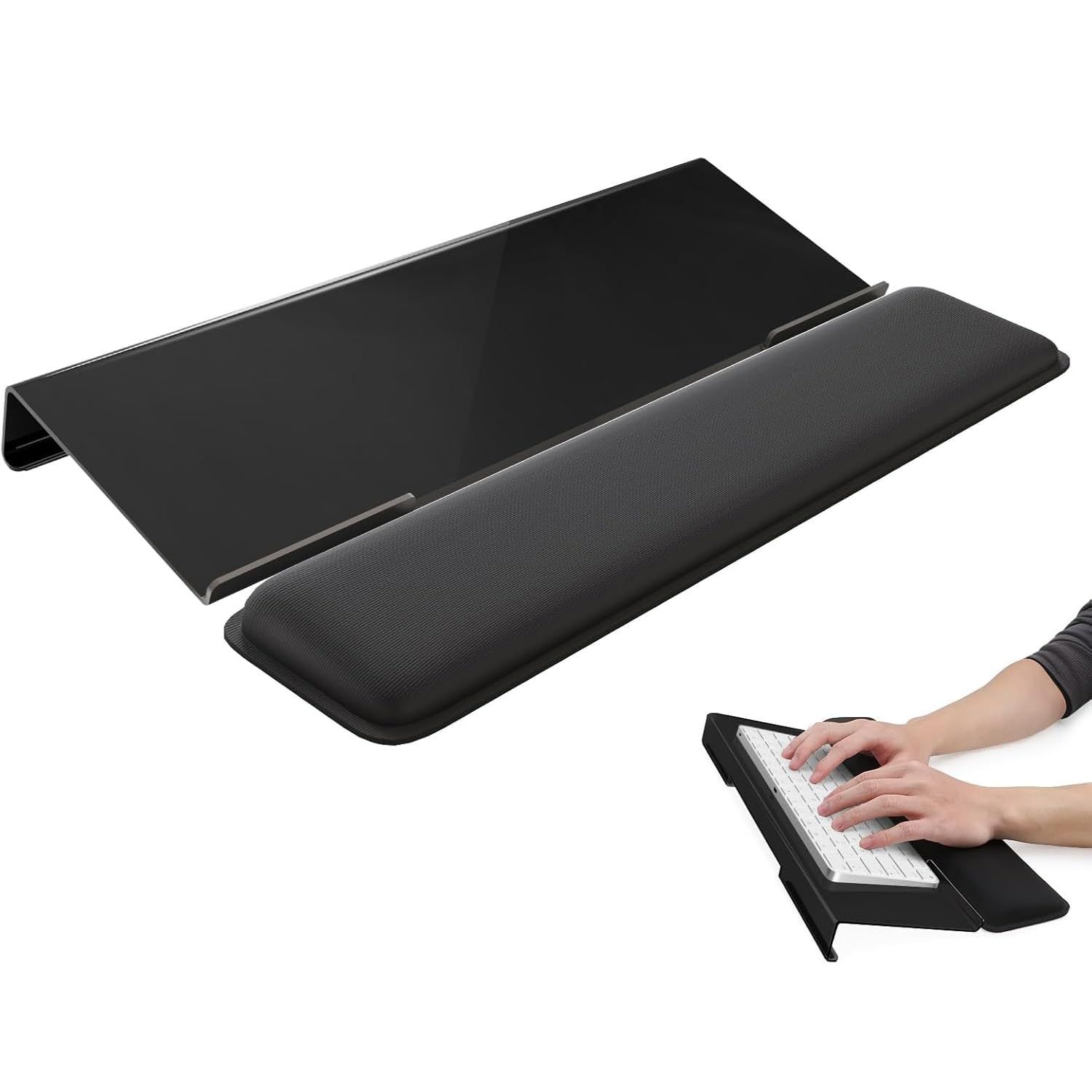 新品 キーボードスタンド リストレスト付き キーボード 疲労低減 滑り止めベース 手首置き付き 人間工学設計 リストレスト ソフトメモリーフォーム仕様 コンピュータ/タイピング/オフィス/