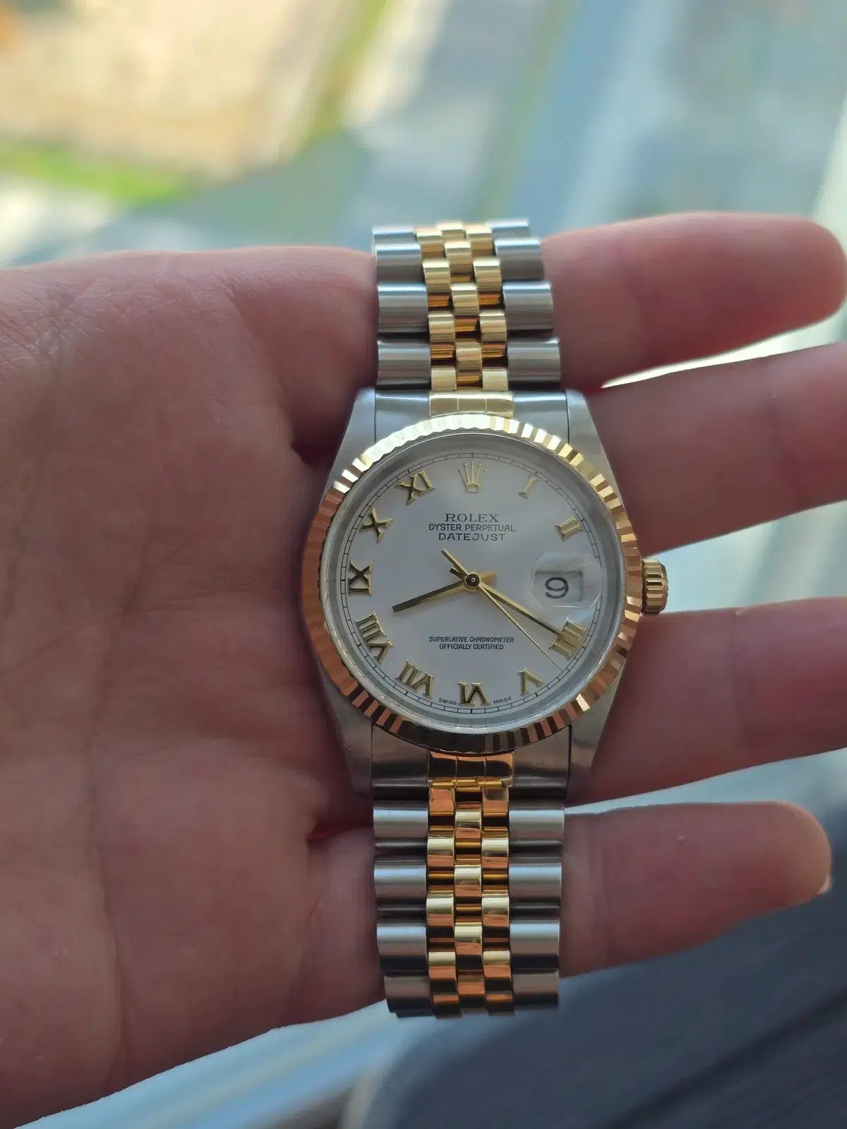 16233 白ROLEX デイトジャスト